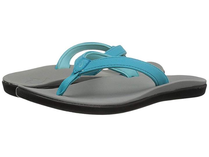 Olukai Kids Ho'opio (toddler/little Kid/big Kid) (blue Crush/pale Grey) Girls Shoes