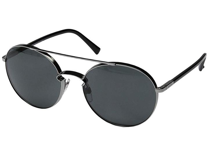 Valentino Va 2002 (shiny Ruthenium/grey) Fashion Sunglasses