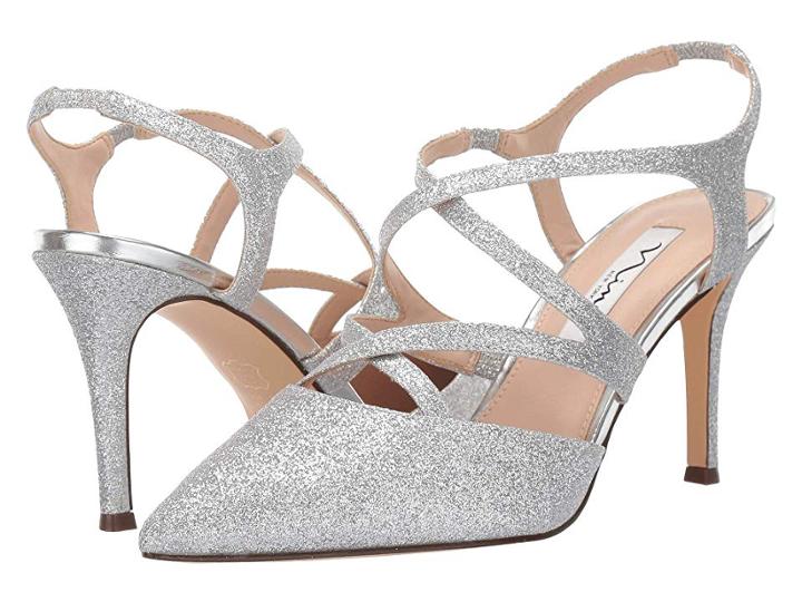 Nina Cianna (silver Glitter) Women's 1-2 Inch Heel Shoes