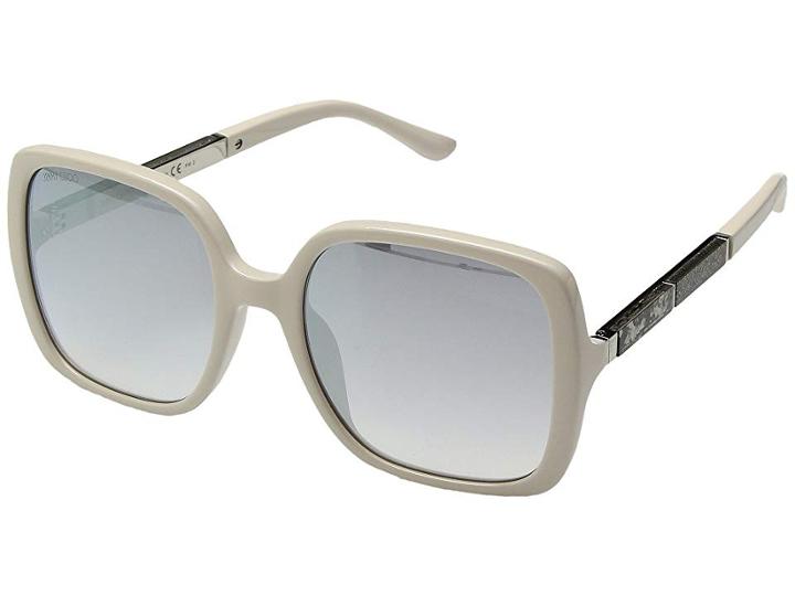 Jimmy Choo Chari/s (beige/grey Silver Mirror) Fashion Sunglasses