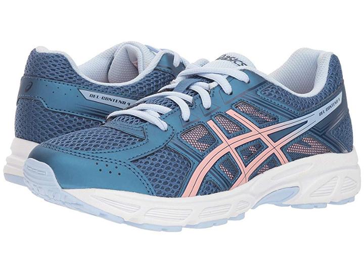 Asics Kids Gel-contend 4 Gs (big Kid) (azure/frosted Rose) Girls Shoes