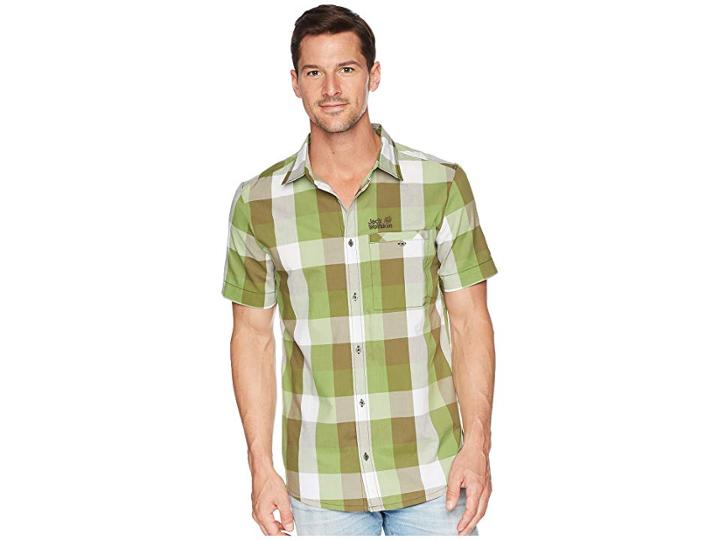 Jack Wolfskin Fairford Shirt (pinewood Checks) Men's Clothing