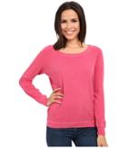 Alternative Washed Slub Slouchy Pullover (rosa Pink) Women's Long Sleeve Pullover