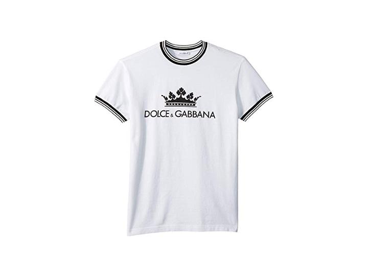 Dolce & Gabbana Kids Crown T-shirt (big Kids) (white) Boy's T Shirt