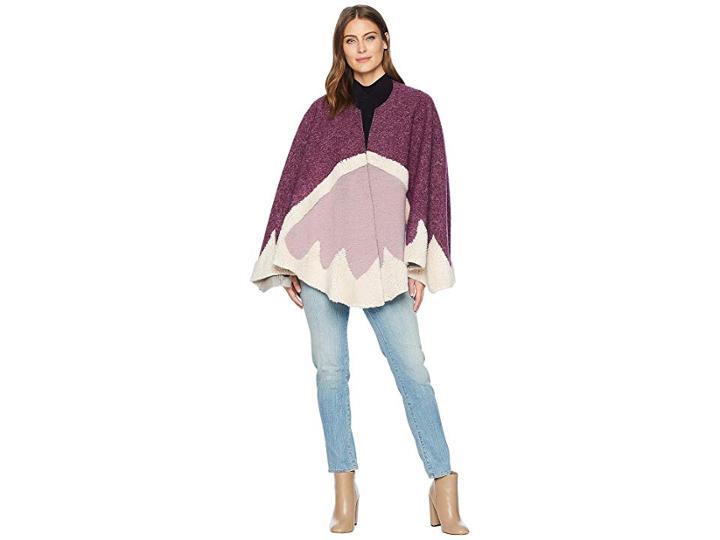 Echo Design Felted Knit Ruana (pickled Beet) Scarves