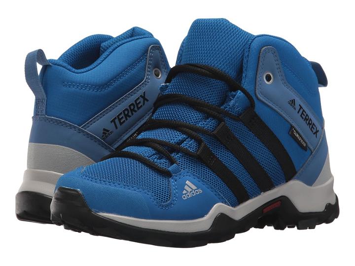 Adidas Outdoor Kids Terrex Ax2r Mid Cp (little Kid/big Kid) (black/black/black) Boys Shoes