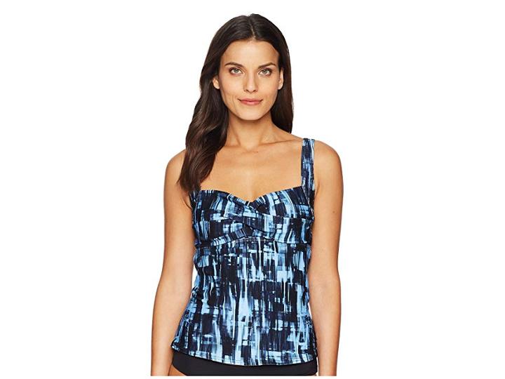 Tyr Tremiti Twisted Bra Tankini (black/grey) Women's Swimwear