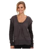 Lole Malasa Scoop Neck L/s Top (dark Charcoal) Women's Long Sleeve Pullover