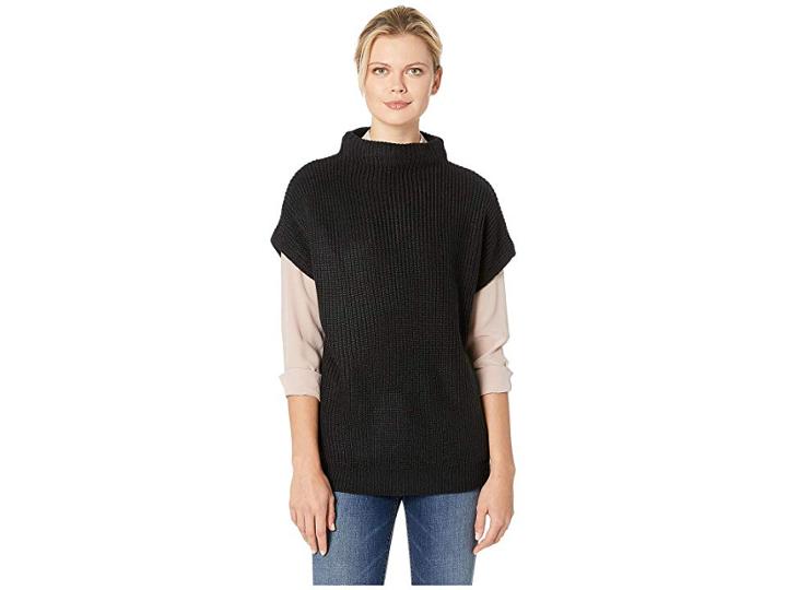 Kenneth Cole New York Funnel Neck Wedge (black) Women's Clothing