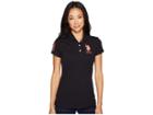 U.s. Polo Assn. Neon Logos Short Sleeve Polo Shirt (anthracite/pink) Women's Short Sleeve Knit