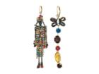 Betsey Johnson Gold And Hematite Doll Earrings (multi) Earring