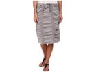 Xcvi Double Shirred Panel Knee Length Skirt (cirrus Grey) Women's Skirt