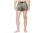 Versace Barocco Jacquard Short Trunk (military Green) Men's Swimwear