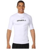 O'neill Skins S/s Crew (white/white/white) Men's Swimwear