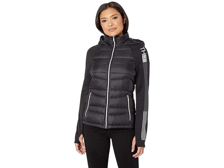 Tommy Hilfiger Mix Media Zip Front (black) Women's Coat