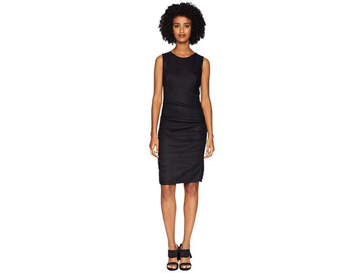 Nicole Miller Cross-back Tuck Dress (black) Women's Dress