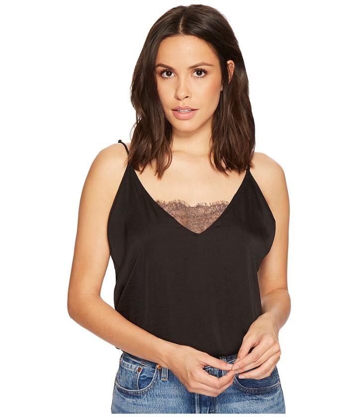 Free People Deep V Bandeau Cami (black) Women's Sleeveless