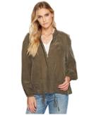 1.state Blouson Sleeve Bomber Jacket (olive Tree) Women's Coat