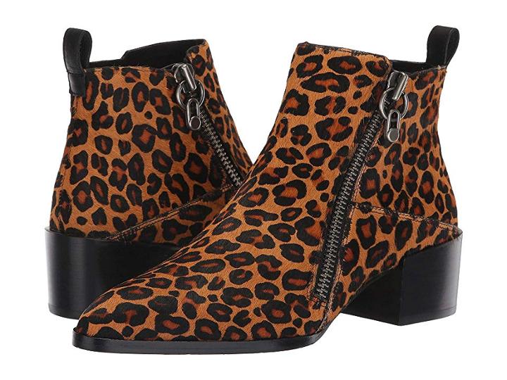 Donald J Pliner Dante (leopard/black Leopard Haircalf) Women's Dress Boots
