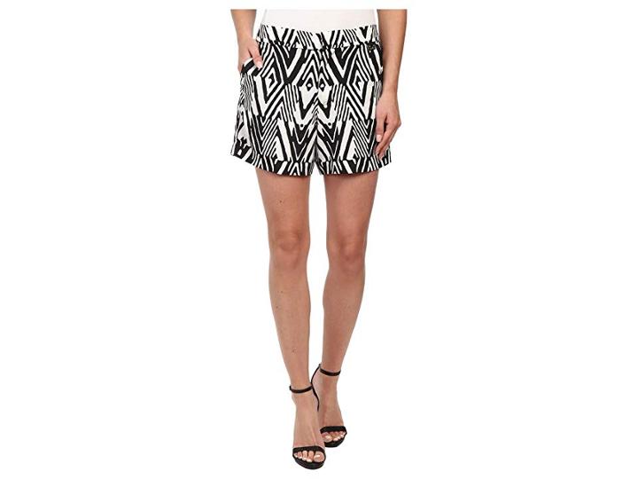 Calvin Klein Print Woven Shorts (black Peak) Women's Shorts