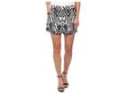 Calvin Klein Print Woven Shorts (black Peak) Women's Shorts