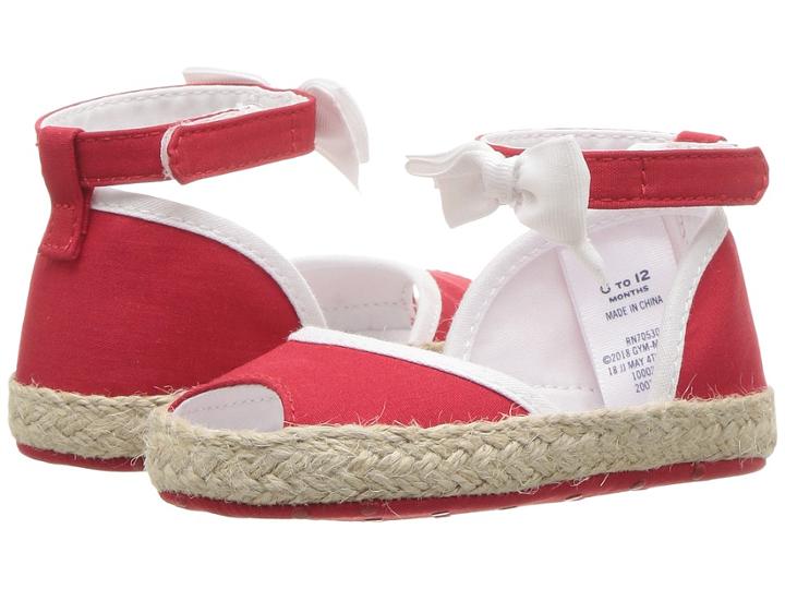 Janie And Jack Espadrille Sandal (infant) (red) Girls Shoes