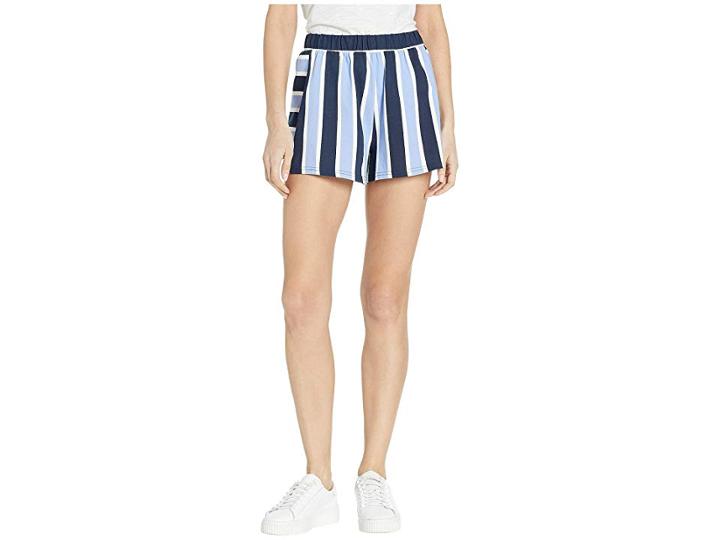 Juicy Couture Striped Flirty Shorts (regal/beach Blue Sunset) Women's Shorts