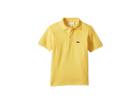 Lacoste Kids L1812 Short Sleeve Classic Pique Polo (toddler/little Kids/big Kids) (banana) Boy's Short Sleeve Pullover