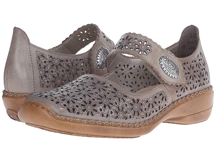 Rieker 41366 Doris Quarters 66 (white Kiesel) Women's Shoes