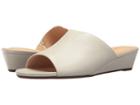 Clarks Parram Waltz (white Leather) Women's Slide Shoes