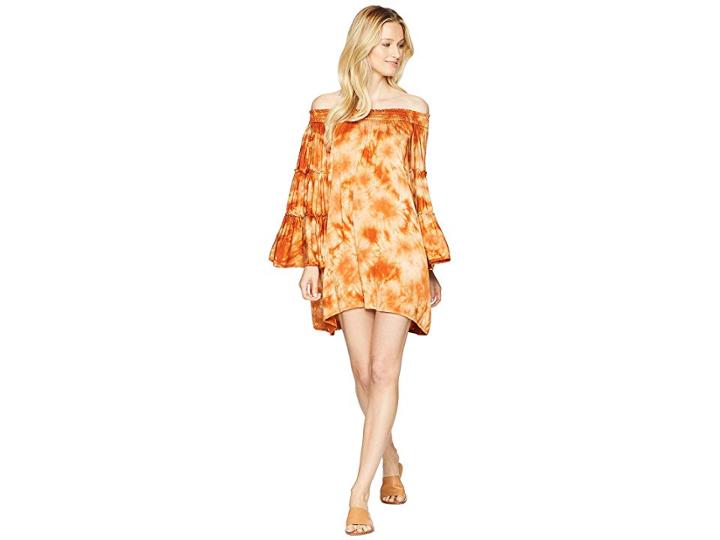 Green Dragon Sugar Spice Paradise Off Shoulder Tunic Cover-up (spice) Women's Swimwear