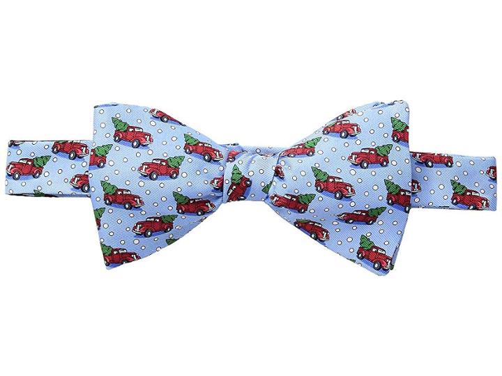 Vineyard Vines Truck And Tree Printed Bowtie (light Blue) Ties