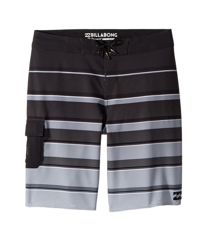 Billabong Kids All Day X Stripe Boardshorts (big Kids) (black) Boy's Swimwear