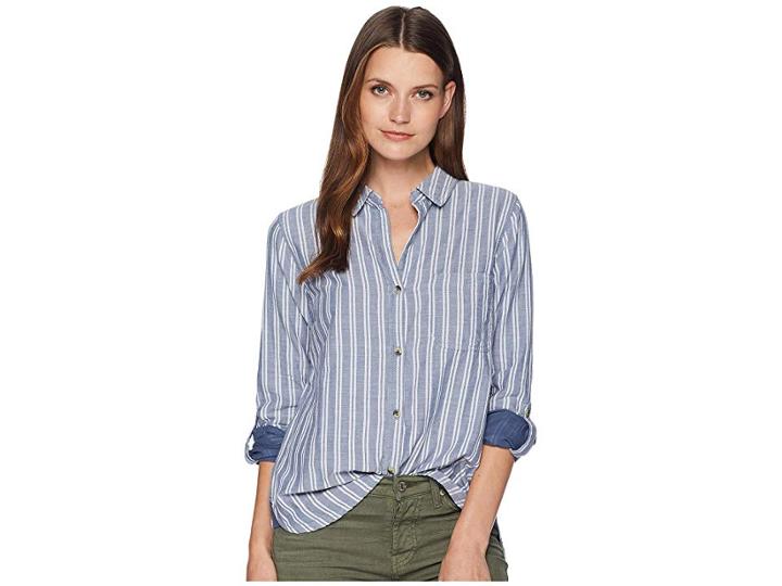 Hatley Sadie Button Down (blue) Women's Clothing
