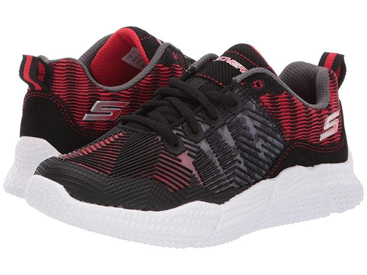 Skechers Kids Intersectors 98110l (little Kid/big Kid) (black/gold/red) Boy's Shoes
