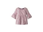Polo Ralph Lauren Kids Floral Bell-sleeve Top (big Kids) (white/pink/multi) Girl's Clothing