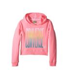 Converse Kids Ombre Cropped Pullover Hoodie (big Kids) (pink Glow Print) Girl's Clothing