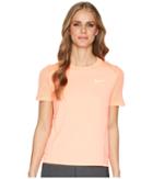 Nike Dry Miler Short-sleeve Running Top (crimson Pulse) Women's Short Sleeve Pullover