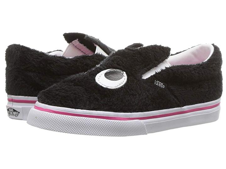 Vans Kids Slip-on Friend (infant/toddler) ((party Fur) Black/true White) Girls Shoes