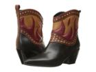 Just Cavalli Nappa With Fires Short Boots (black/brown) Women's Boots