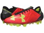 Under Armour Ua Spotlight Fg (rocket Red/high-vis Yellow/black) Men's Cleated Shoes
