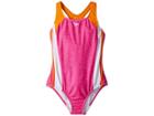 Speedo Kids Infinity Splice One-piece Swimsuit (big Kids) (bright Pink) Girl's Swimsuits One Piece