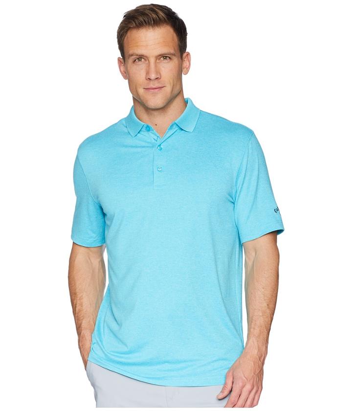 Callaway Extra Soft Heather Polo (scuba Blue Heather) Men's Clothing