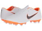 Nike Vapor 12 Academy Mg (white/metallic Cool Grey/total Orange) Men's Soccer Shoes