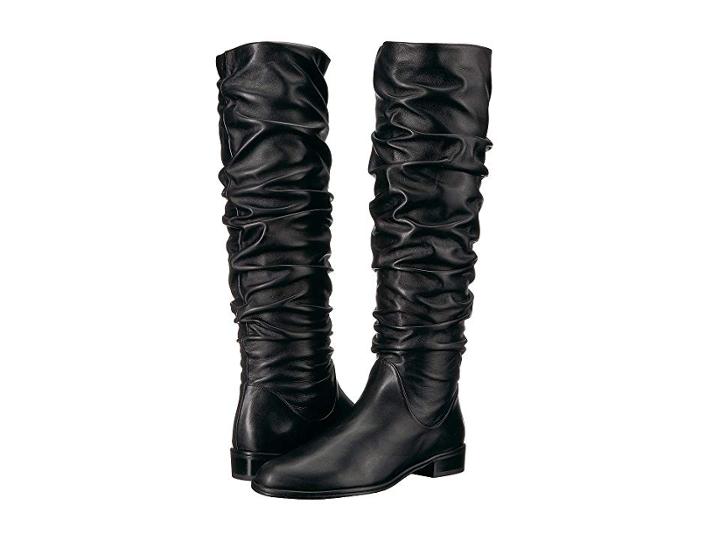 Stuart Weitzman Flatscrunchy (black Nappa) Women's Shoes