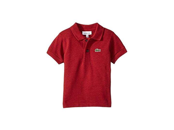 Lacoste Kids L1812 Short Sleeve Classic Pique Polo (toddler/little Kids/big Kids) (passion Chine) Boy's Short Sleeve Pullover
