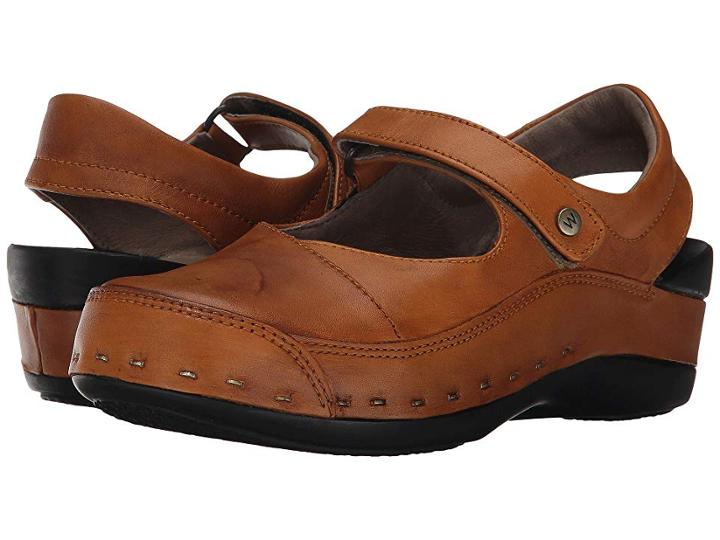 Wolky Strap Cloggy (curry Vegi Leather) Women's Clog Shoes
