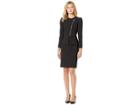 Tahari By Asl Asymmetrical Zip Front Peplum Skirt Suit (black) Women's Suits Sets