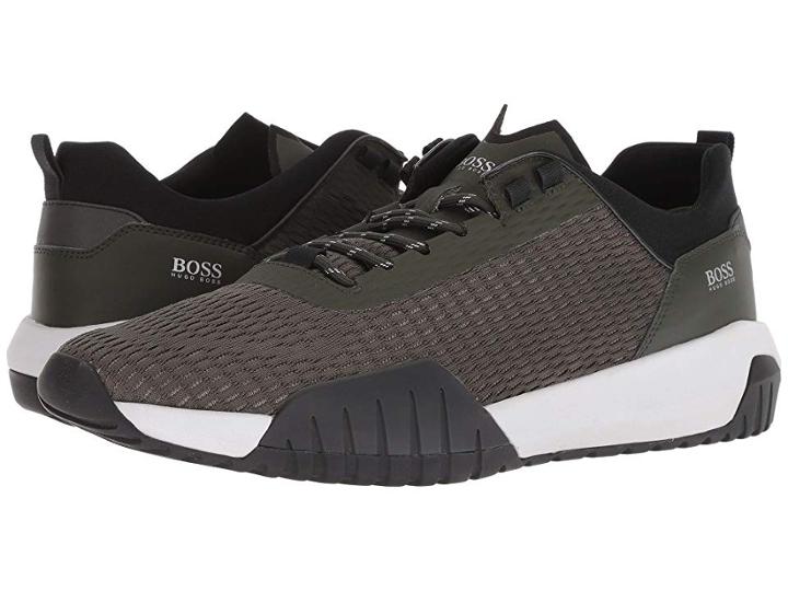 Boss Hugo Boss Storm Running Mesh By Boss Green (dark Green) Men's Shoes