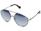 Balenciaga Ba0085 (pale Gold Metal/dark Havana Temple Tip/gradient Smoke Flash Lens) Fashion Sunglasses